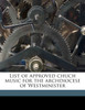 List of approved chuch music for the archdiocese of Westminister