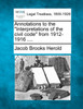 Annotations to the "Interpretations of the civil code" from 1912-1916 ....