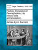 Factory legislation in Pennsylvania