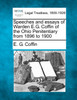Speeches and essays of Warden E.G. Coffin of the Ohio Penitentiary from 1896 to 1900
