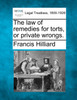The law of remedies for torts, or private wrongs.