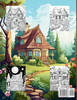 English Country Cottages Old & New Coloring Book