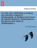 An Ode upon dedicating a building, and erecting a statue to Shakespeare, at Stratford upon Avon. By D[avid] G[arrick]. (Testimonies to the genius and merits of Shakespeare.).