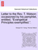 Letter to the Rev. T. Watson