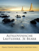Altslovenische Lautlehre. 3e Bearb