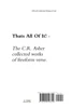 That's All Of It - The Collected Works of  C.R. Asher Freeform Verse