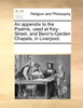 An appendix to the Psalms, used at Key-Street, and Benn's-Garden Chapels, in Liverpool.