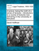 A lecture, being the ninth of a series of lectures