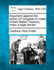 Argument against the power of Congress to make United States Treasury notes a legal tender.