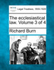 The ecclesiastical law. Volume 3 of 4