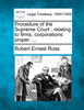 Procedure of the Supreme Court