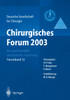 Chirurgisches Forum 2003 Fur Experimentelle Und Klinische Forschung