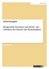 Reziprozität, Vertrauen und Moral - das Verhalten der Akteure des Finanzmarktes