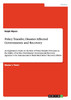 Policy Transfer, Disaster Affected Governments and Recovery
