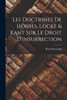 Les Doctrines de Hobbes, Locke & Kant Sur Le Droit D'insurrection