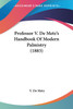 Professor V. De Metz's Handbook Of Modern Palmistry (1883)
