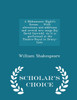 A Midsummer Night's Dream. ... With alterations and additions and several new songs [by David Garrick]. As it is performed at the Theatre-Royal in Drury-Lane. - Scholar's Choice Edition