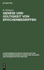 Genese und Gültigkeit von Epochenbegriffen