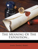 The Meaning Of The Exposition...