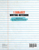 1 Subject Writing Notebook Wide Ruled for High School Students