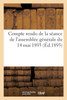 Compte rendu de la séance de l'assemblée générale du 14 mai 1893