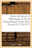 Notice de livres de la bibliothèque de M. de Chateaubriand