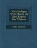 Vollst�ndiges W�rterbuch Zu Den Fabeln Des Ph�drus