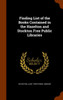 Finding List of the Books Contained in the Hazelton and Stockton Free Public Libraries