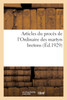 Articles du procès de l'Ordinaire des martyrs bretons