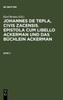 Johannes de Tepla, Civis Zacensis, Epistola cum Libello ackerman und Das büchlein ackerman. Band 1