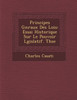 Principes G�n�raux Des Lois