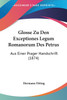 Glosse Zu Den Exceptiones Legum Romanorum Des Petrus