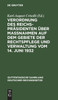 Verordnung des Reichspräsidenten über Maßnahmen auf dem Gebiete der Rechtspflege und Verwaltung vom 14. Juni 1932