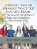 Versant English Speaking Voice Test Practice Exams with Sample Responses, Free Recordings, and Exam Tips