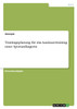 Trainingsplanung für das Ausdauertraining einer Sportanfängerin