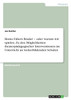 Homo Fabers Bruder - oder