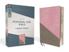 NIV Personal Size Bible Red Letter Edition [Large Print, Pink/Grey]