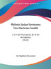 Philonis Judaei Sermones Tres Hactenus Inediti