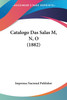 Catalogo Das Salas M, N, O (1882)