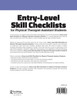 Entry Level Skill Checklists for Physical Therapist Assistant Students