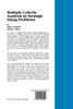 Multiple Criteria Analysis in Strategic Siting Problems
