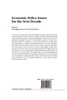 Economic Policy Issues for the Next Decade