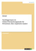 Nachfragertypen im Online-Übernachtungsmarkt für Privatreisen. Eine empirische Analyse