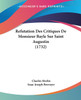 Refutation Des Critiques De Monsieur Bayle Sur Saint Augustin (1732)