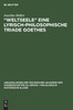 „Weltseele" eine lyrisch-philosophische Triade Goethes