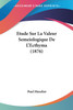 Etude Sur La Valeur Semeiologique De L'Ecthyma (1876)