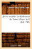 Arrêts notables du Parlement de Tolose (Nouv. éd.) (Éd.1745)
