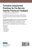 Formative Assessment Practices for Pre-Service Teacher Practicum Feedback