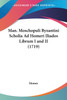 Man. Moschopuli Byzantini Scholia Ad Homeri Iliados Librum I and II (1719)