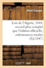 Lois de l'Algérie, année 1844